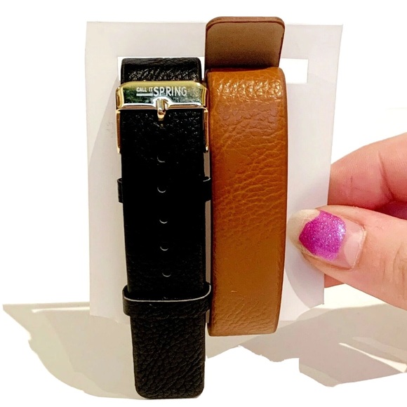 Call it Spring Watch Straps Set of 4 Pink Floral Black Brown Gold Adjustable Fun - Picture 5 of 5